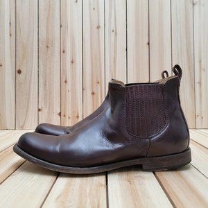 Frye Men's Philip Chelsea Boots Size 10.5 D Dark Brown Leather Ankle 3487537